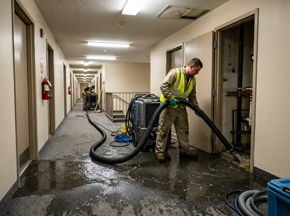 multi-unit-apartment-hallway-f-005 — frequently asked questions, Emergency Burst Pipe Water Extraction & Removal in Port Ara…